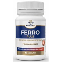Ferro Quelato 34mg c/ Vitamina C Trata Anemia e Deficiencia de Ferro 30 caps Vita