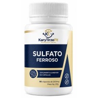 Sulfato Feroso 500mg  60 Caps Anemia e Deficiencia de Ferro Vitt