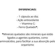Ferro Quelato 34mg c/ Vitamina C Trata Anemia e Deficiencia de Ferro 60 caps Herbo