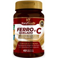 Ferro Quelato 34mg c/ Vitamina C Trata Anemia e Deficiencia de Ferro 60 caps Herbo