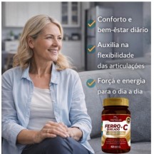Ferro Quelato 34mg c/ Vitamina C Trata Anemia e Deficiencia de Ferro 60 caps HerboLab