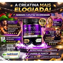 Combo 2x Creatina Premium Pura Importada Monohidratada Performance e Resistencia 250g com selo Nutricost