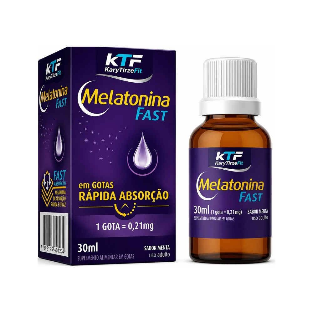 Melatonina em Gotas Sabor Menta 30ml Ação Rapida