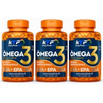 Combo 3x Omega 3 Tripla Fonte DHA EPA 1000mg Reduzir Triglicerídeos
