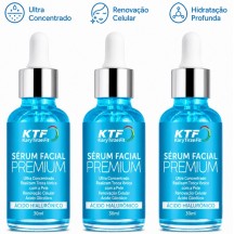 Kit 3x Serum Facial Acido Hialuronico Niacinamida Rejuvenescimento