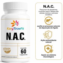 NAC N-Acetilcisteína Amesse 600mg Anti-Oxidante Anti-Radicais Livres
