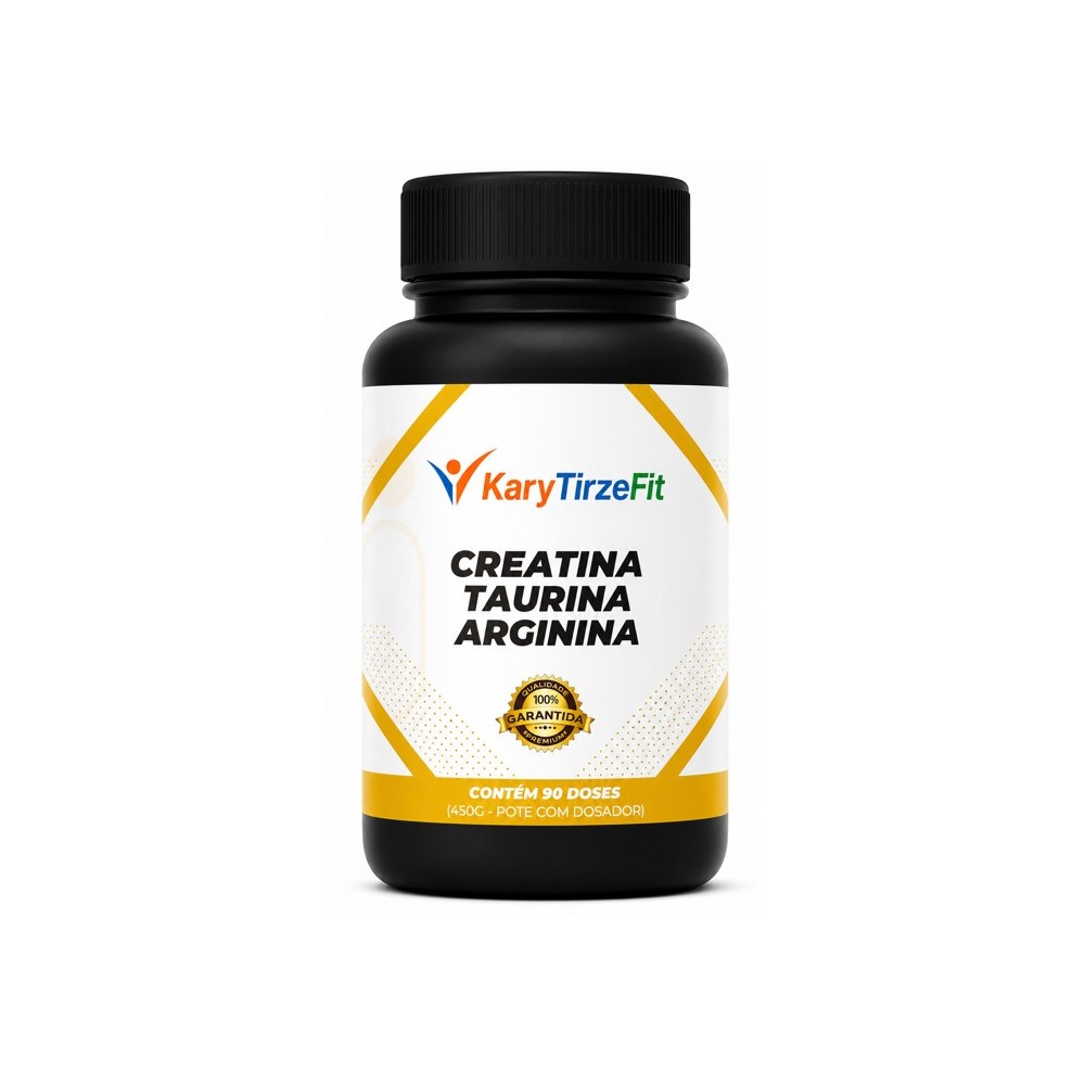 BlendCreatina Premium Pura Importada Monohidratada c/ Arginina e Taurina 450g