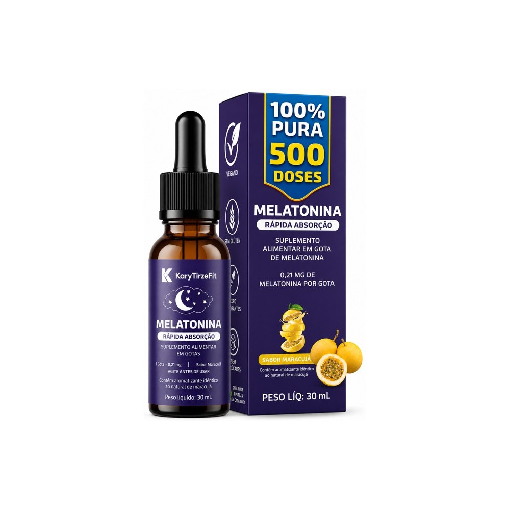 Melatonina Boost  em Gotas 30ml 500 doses Sabor Maracuja All Fit Nutrition