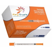Caixa de Seringas Universal para Tirzepatida Estereo Ultrafina 1ml/100ui