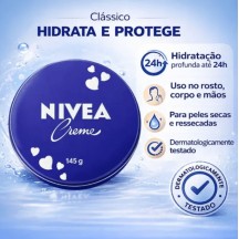 Combo 3x Creme Hidratante Nivea 145g com Glicerina e Eucerit