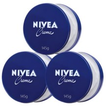 Combo 3x Creme Hidratante Nivea 145g com Glicerina e Eucerit