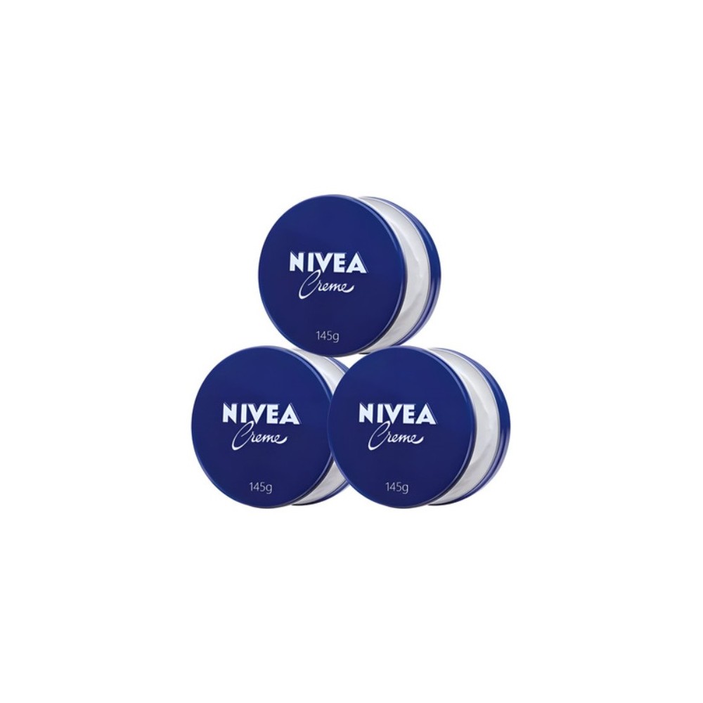 Combo 3x Creme Hidratante Nivea 145g com Glicerina e Eucerit