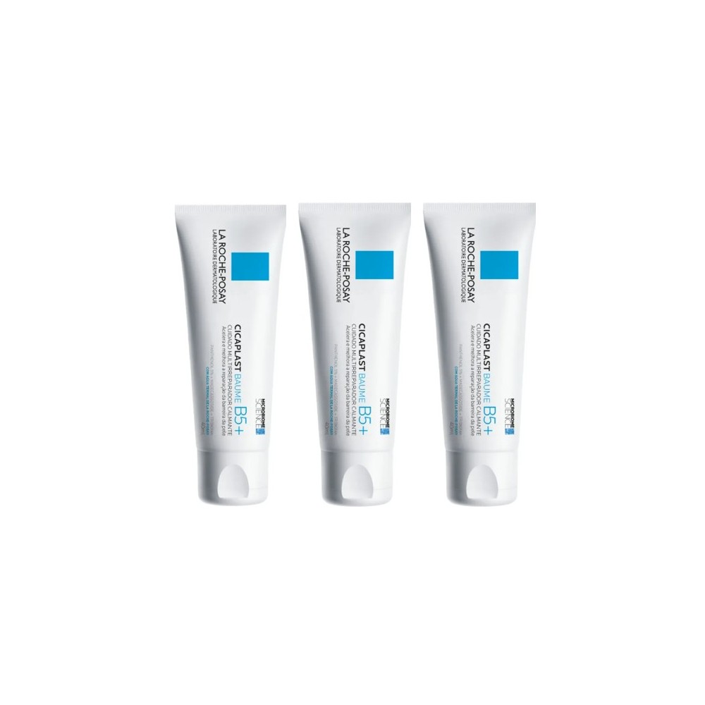 Combo 3x Cicaplast Baume B5 Hidratante Corporal Multirreparador para Pele Sensível La Roche Posey 40ml