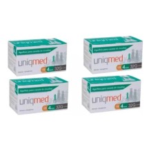 Combo Caixa de Agulha Descartavel UltraFinal 32G para Canetas Aplicadora e Insulina 4x0,23mm Uniqmed