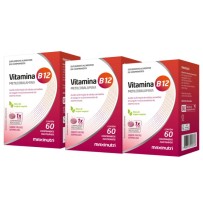 Combo 3x Vitamina B12 Metilcobalamina MaxxNutri 60 caps Metabolismo e Homocisteina