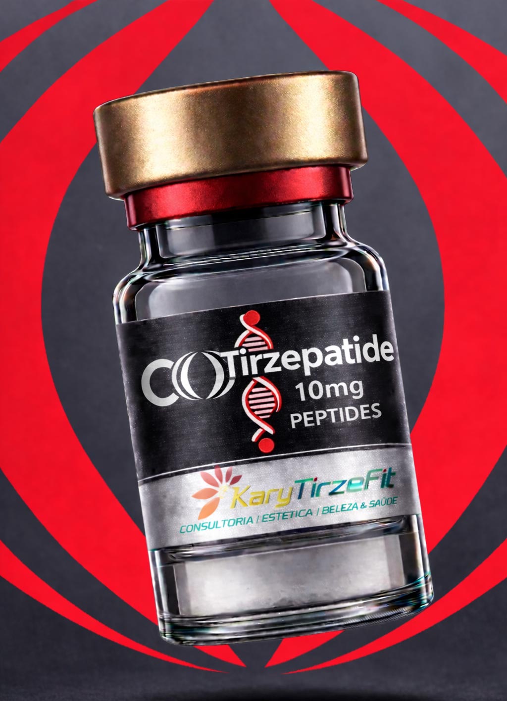 Cooper Tirzepatida 10mg (Mounjaro) Ampola MD GLP1 GIP Peptideo Emagrecimento