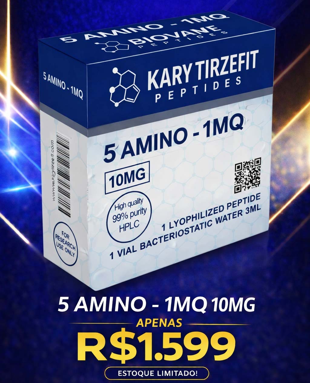 5-Amino-1MQ Peptideo para Emagrecimento Metabolismo e Lipogenese BioAvt 10mg