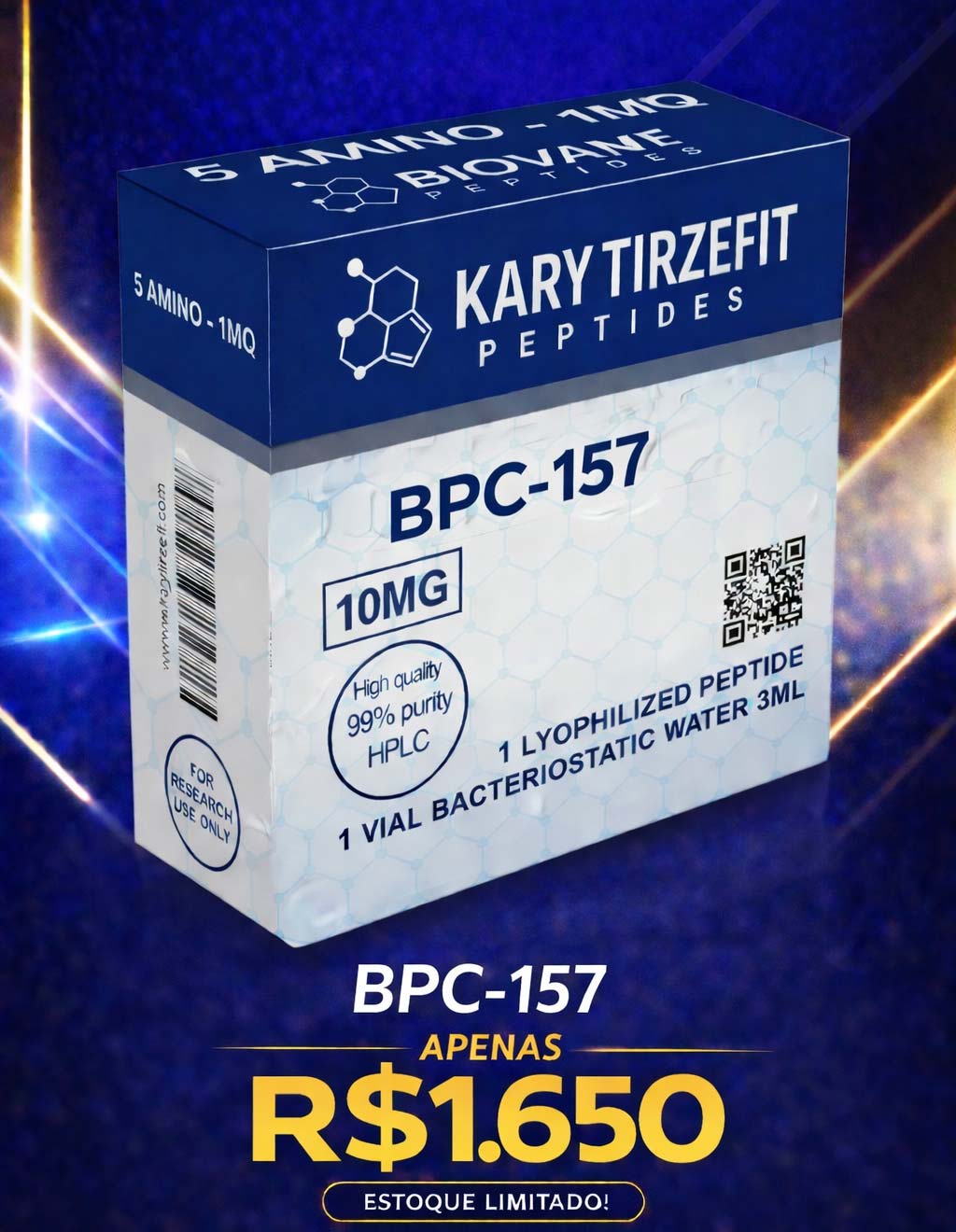 BPC-157 Peptideo de Recuperação e Reparação Muscular Genesis 10mg BioAvt