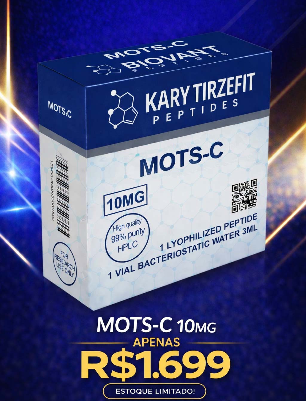 Peptideo MOTS-C Metabolismo e Energia BioAvt 10mg