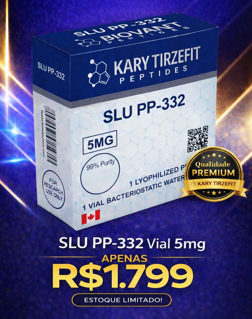 SLU-PP-332 Vial 5mg  Queima de Gordura e Emagrecimento BioAvt