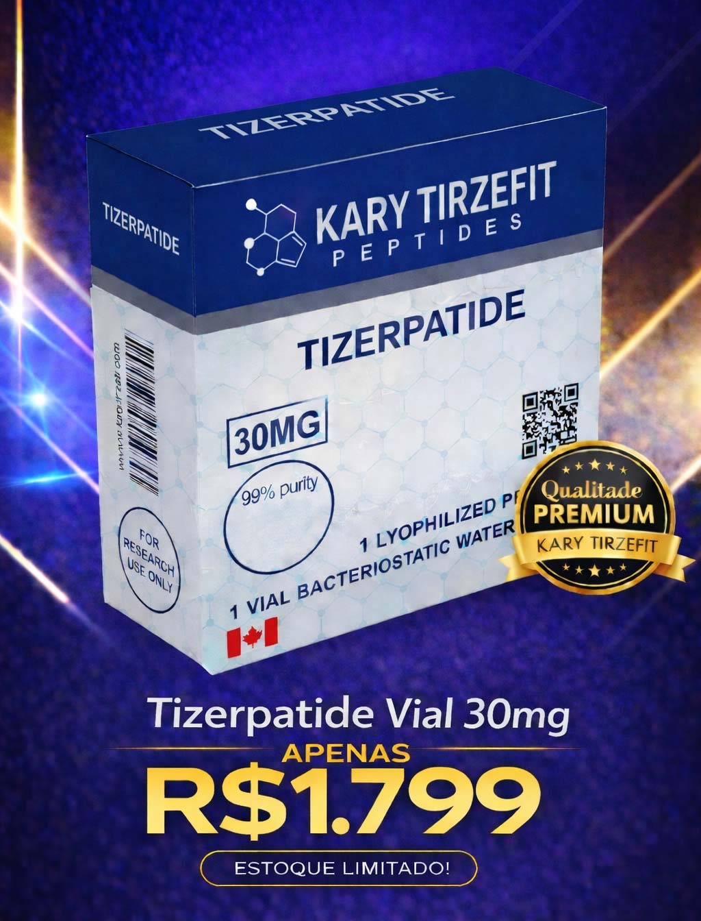 Tirzepatida Injection (Tirzepatide Mounjaro) Peptideo para Emagrecimento GLP2 30mg BioAvt