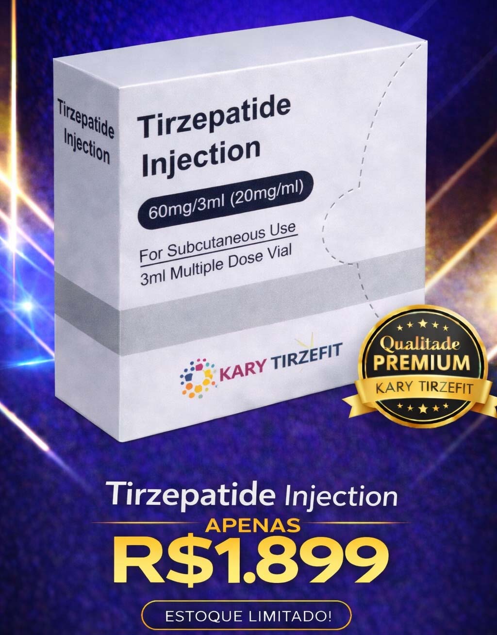 Tirzepatida Injection (Tirzepatide Mounjaro) Peptideo para Emagrecimento GLP2 30mg BioAvt
