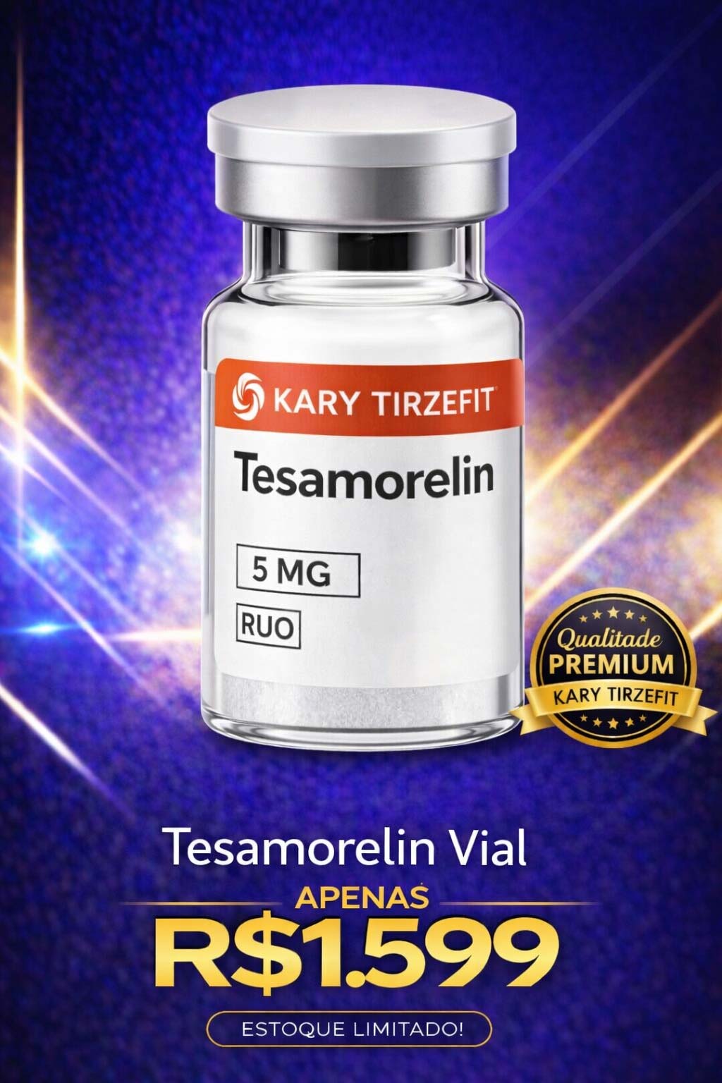 Tesamorelin 5mg Peptideo para Emagrecimento e Ganho de Massa ScienPep