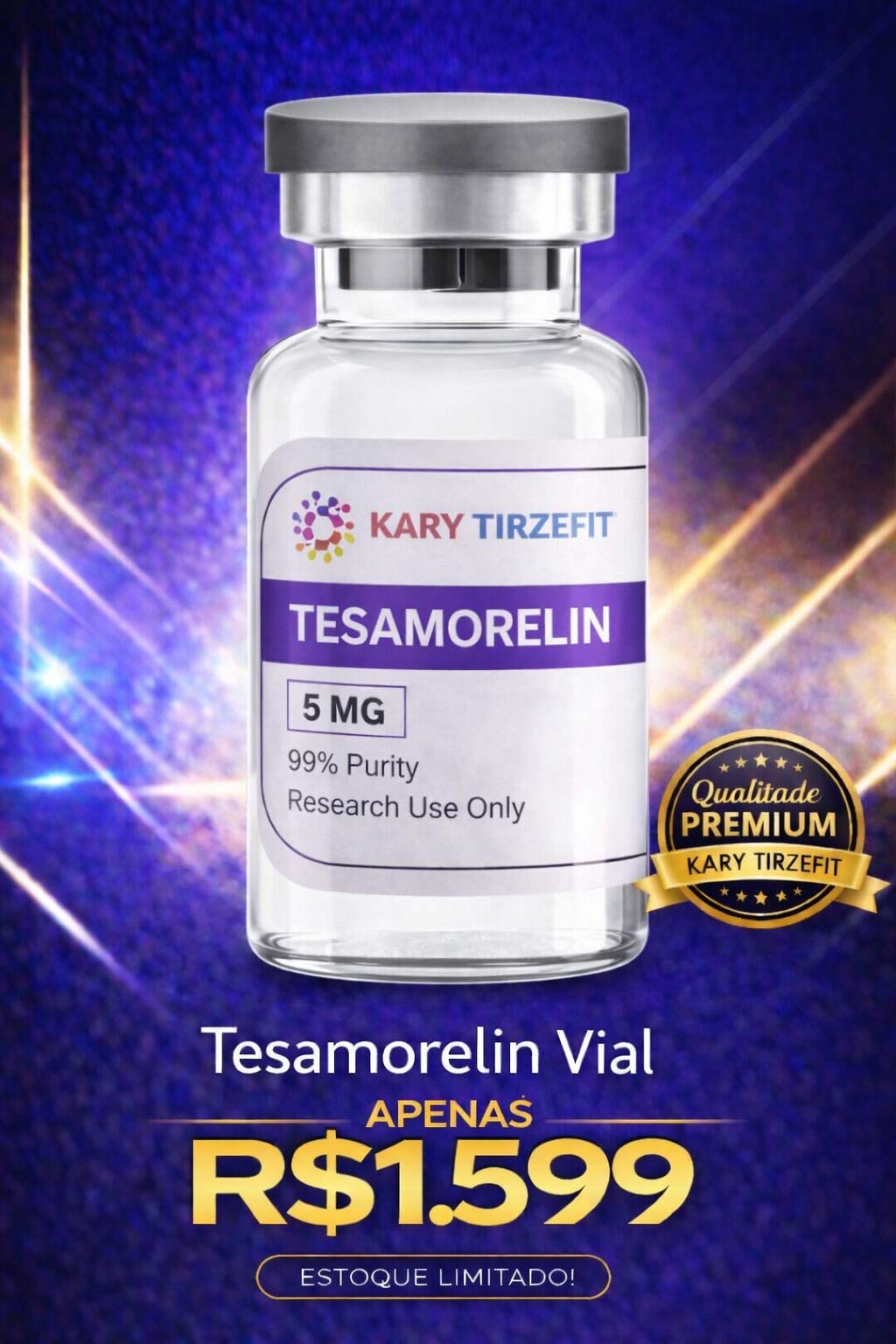 Tesamorelin 5mg Peptideo para Emagrecimento e Ganho de Massa PepWorld