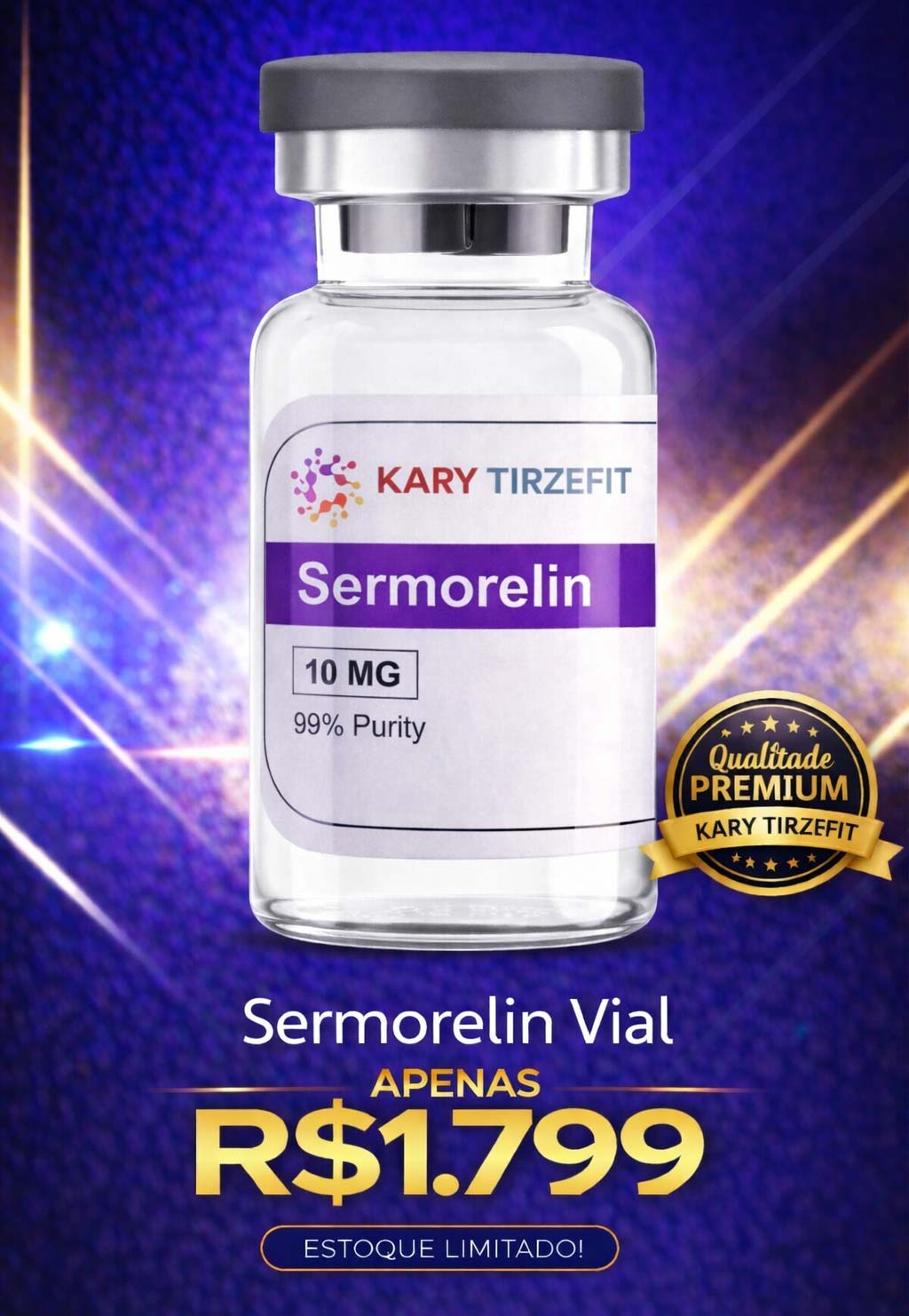 Blend Tesamorelin + Ipamorelin + CJC 1295 Peptideo para Emagrecimento e Ganho de Massa PepScien