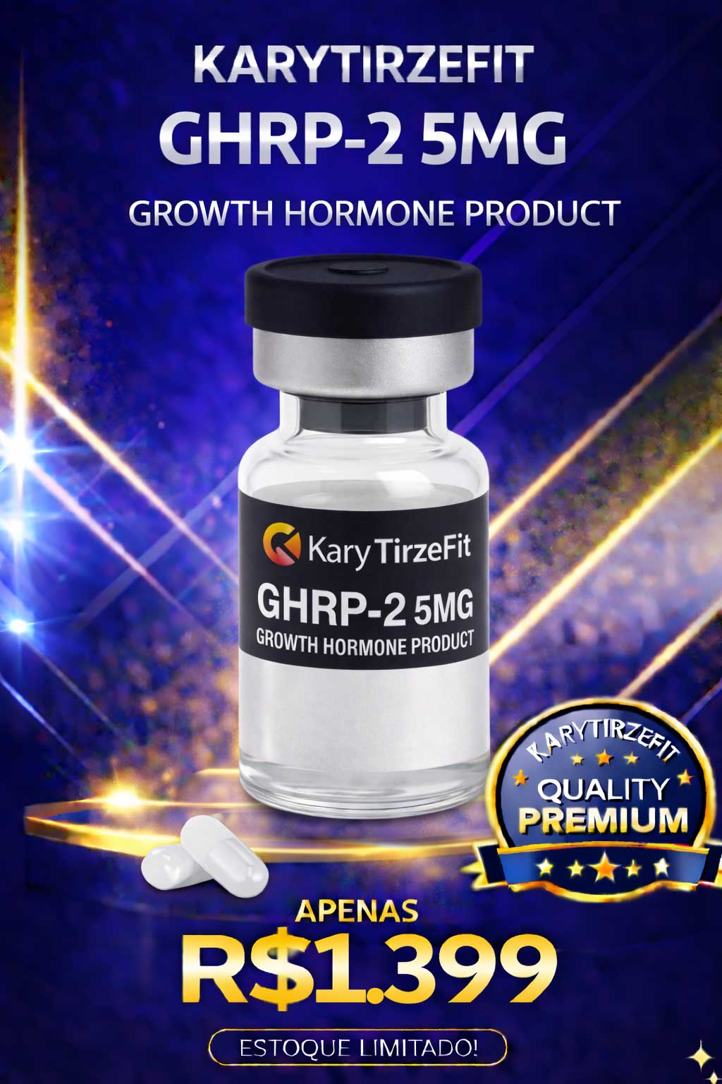 Peptideo GHRP-2 Recuperação Muscular Queima de Gordura e Aumento Massa Magra 10mg Cooper