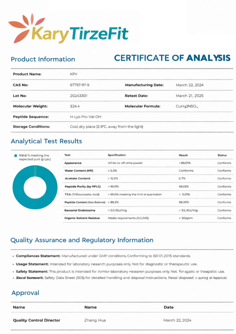 Peptideo Anti-Inframatório KPV 10mg Recuperação Muscular Saude Intestinal LS Derm