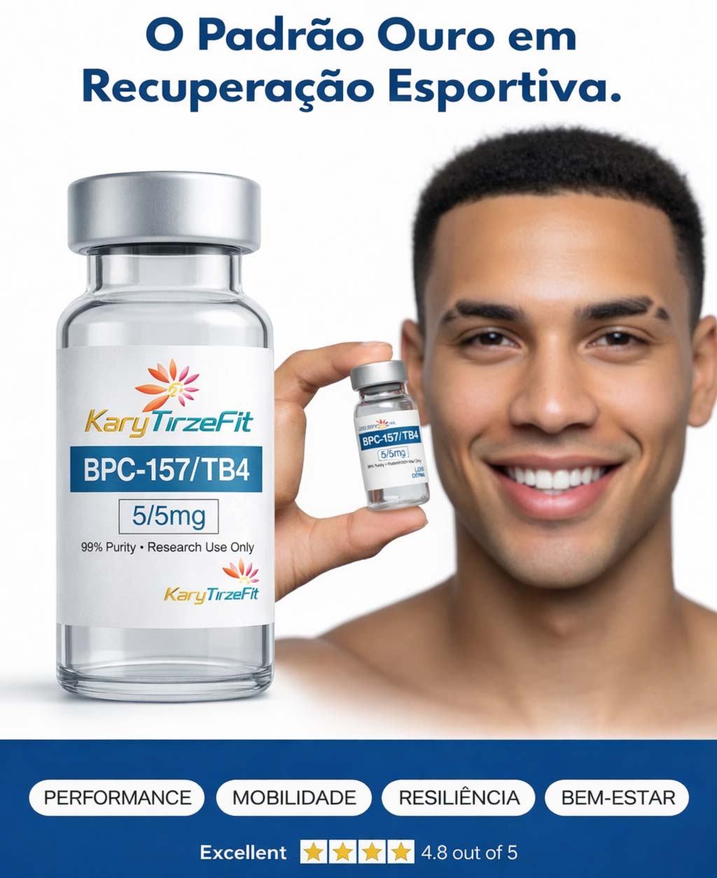 Peptideo para Atletas de Alta Performance BPC-157/TB4 Timosina Beta-4 Regeneração Muscular
