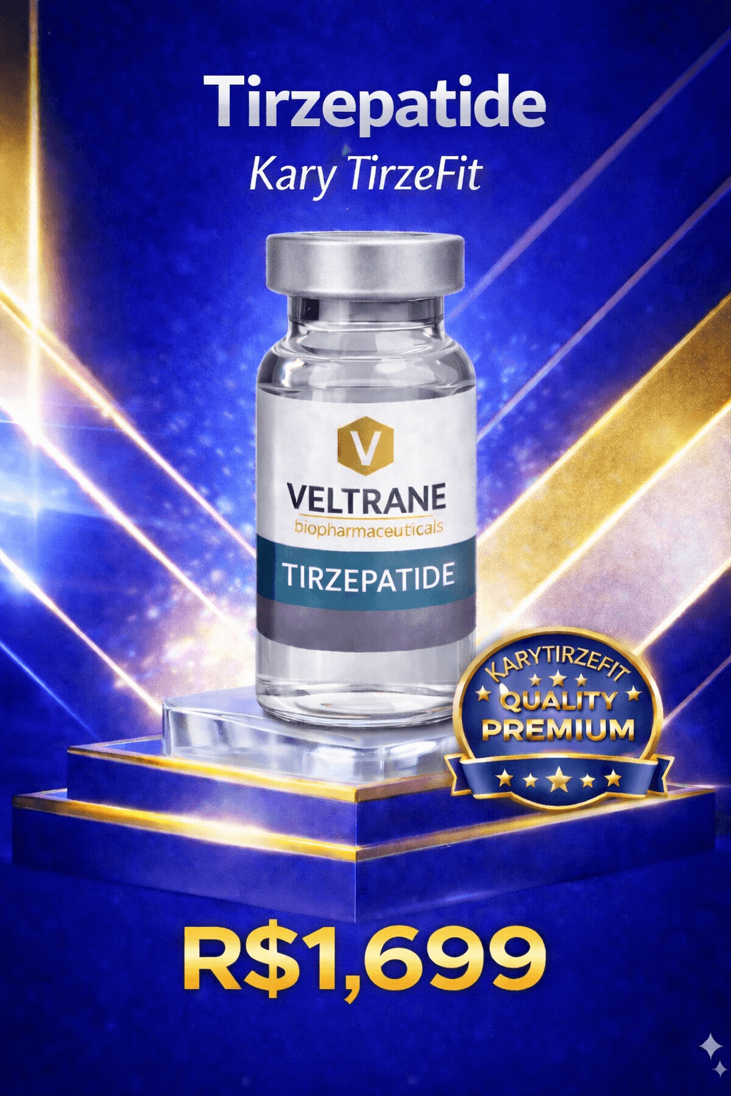 Tirzepatida Injection (Tirzepatide Mounjaro) Peptideo para Emagrecimento GLP2 60mg Veltrane