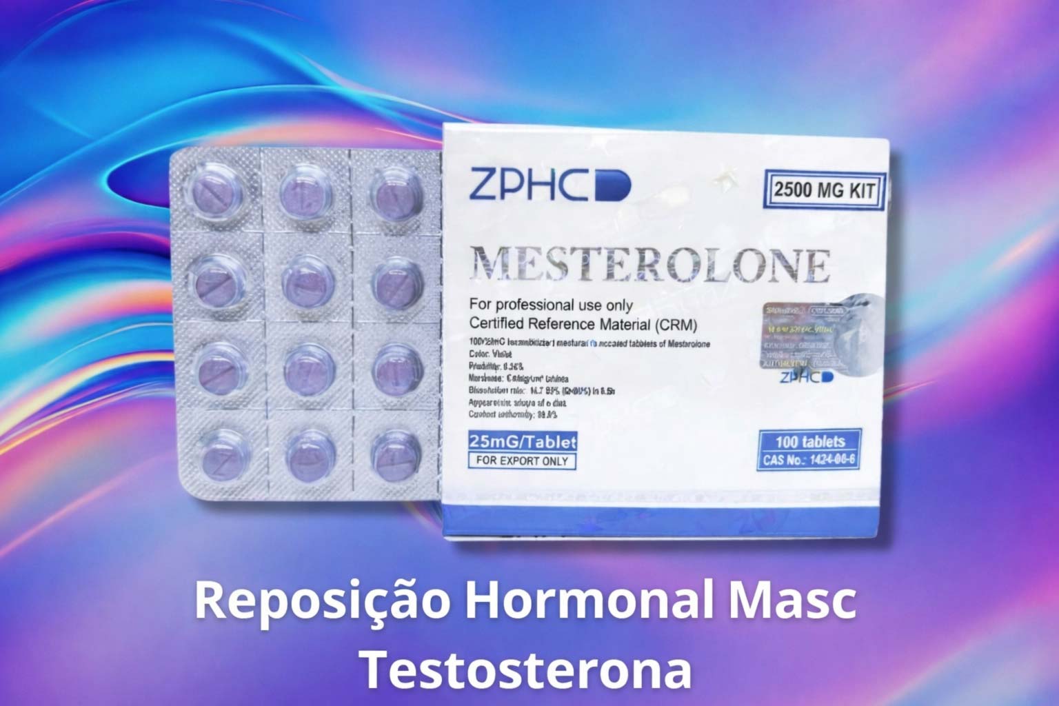 Mesterolona (Mesterolone) Proviron 25mg Reposição Testosterona ZPHC