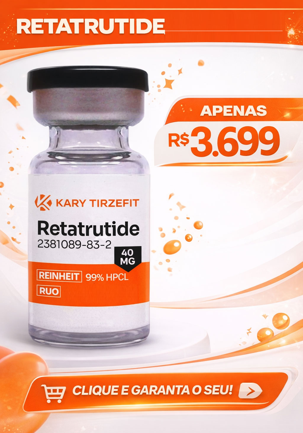 Retratutide 20mg Solucao Injetavel Ampola MD (Importada Retratutida) Gen