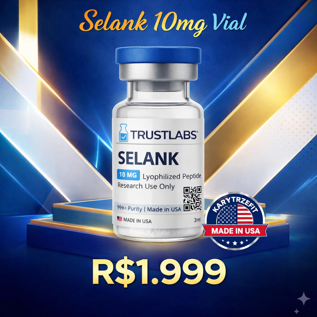 Peptideo SELANK 10mg Memoria Ansiedade Foco Concentração e Neuroproteção Trust