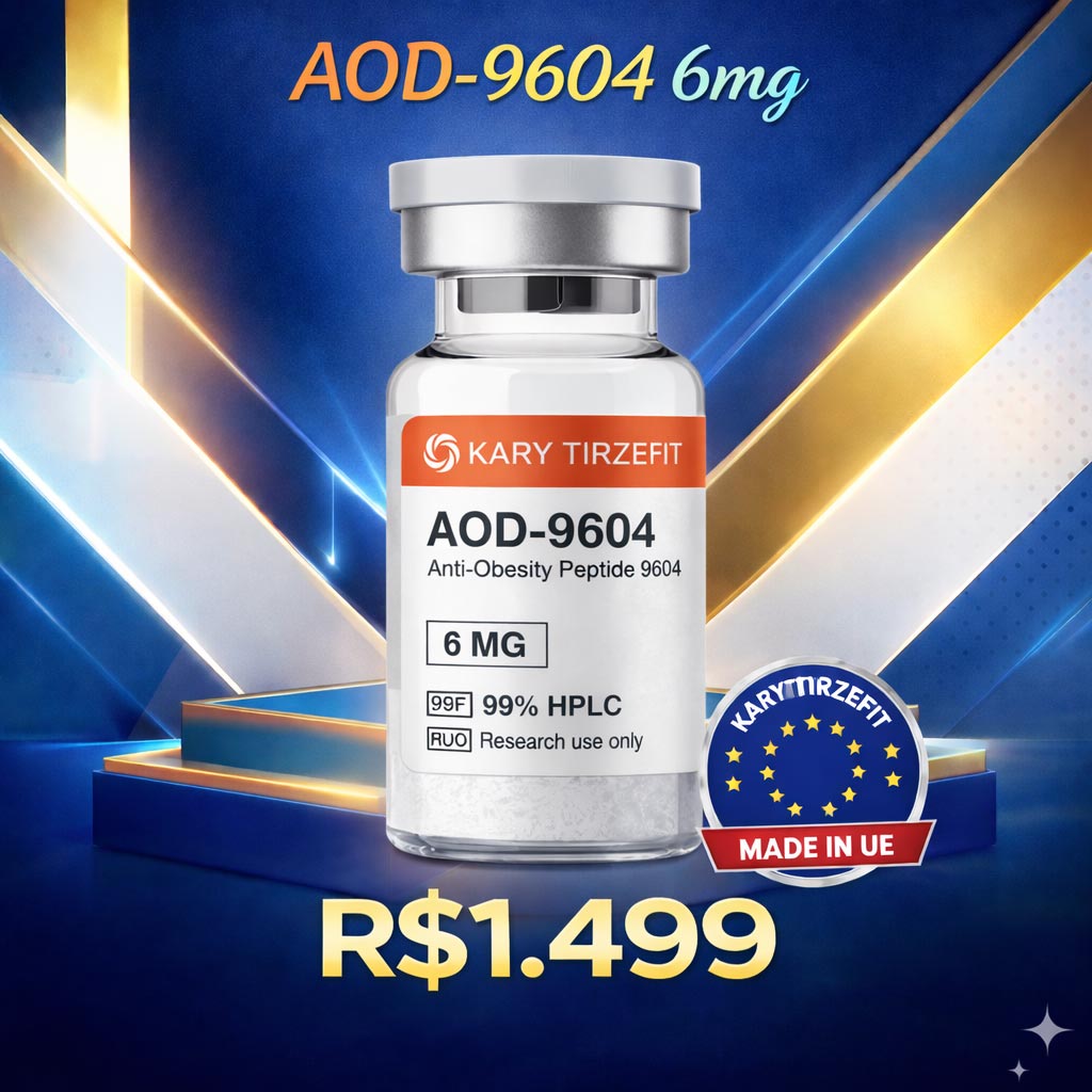 Peptideo AOD-9604 6MG + Agua Bacteriostatica para Queima de Gordura Emagrecimento PepScience