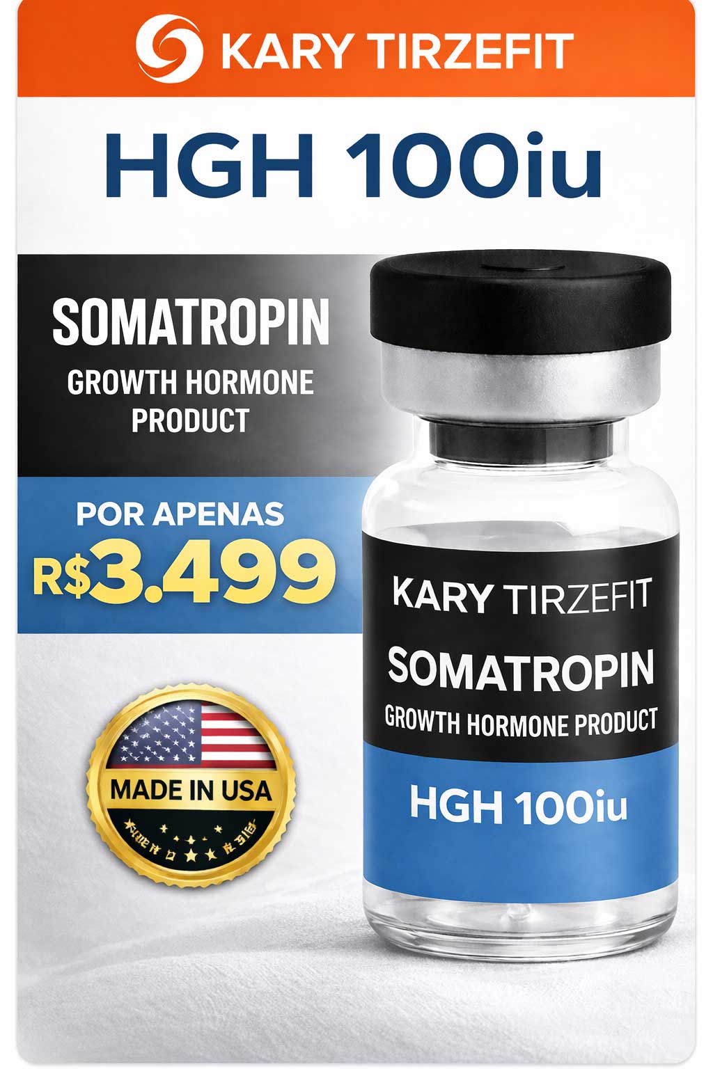 HGH 100ui Cooper Pharma (Somatropin) Ganho de Massa Redução de Gordura Metabolismo GPharm