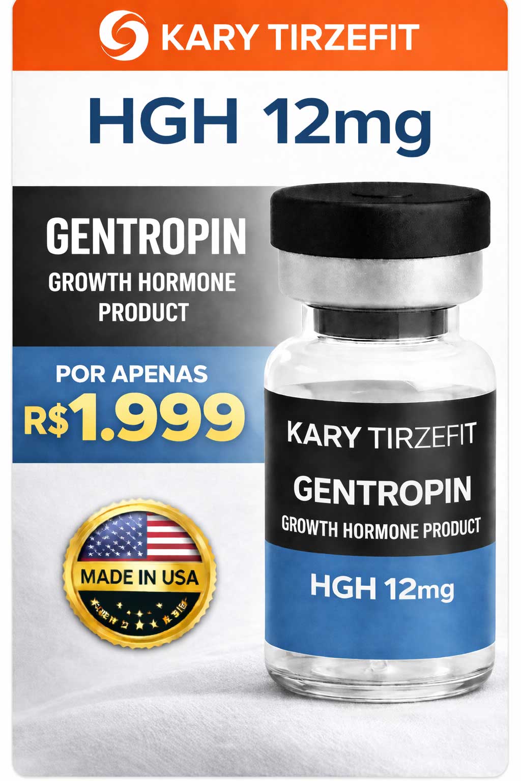 HGH 12mg (Gentropin) Ganho de Massa Redução de Gordura Metabolismo GPharm