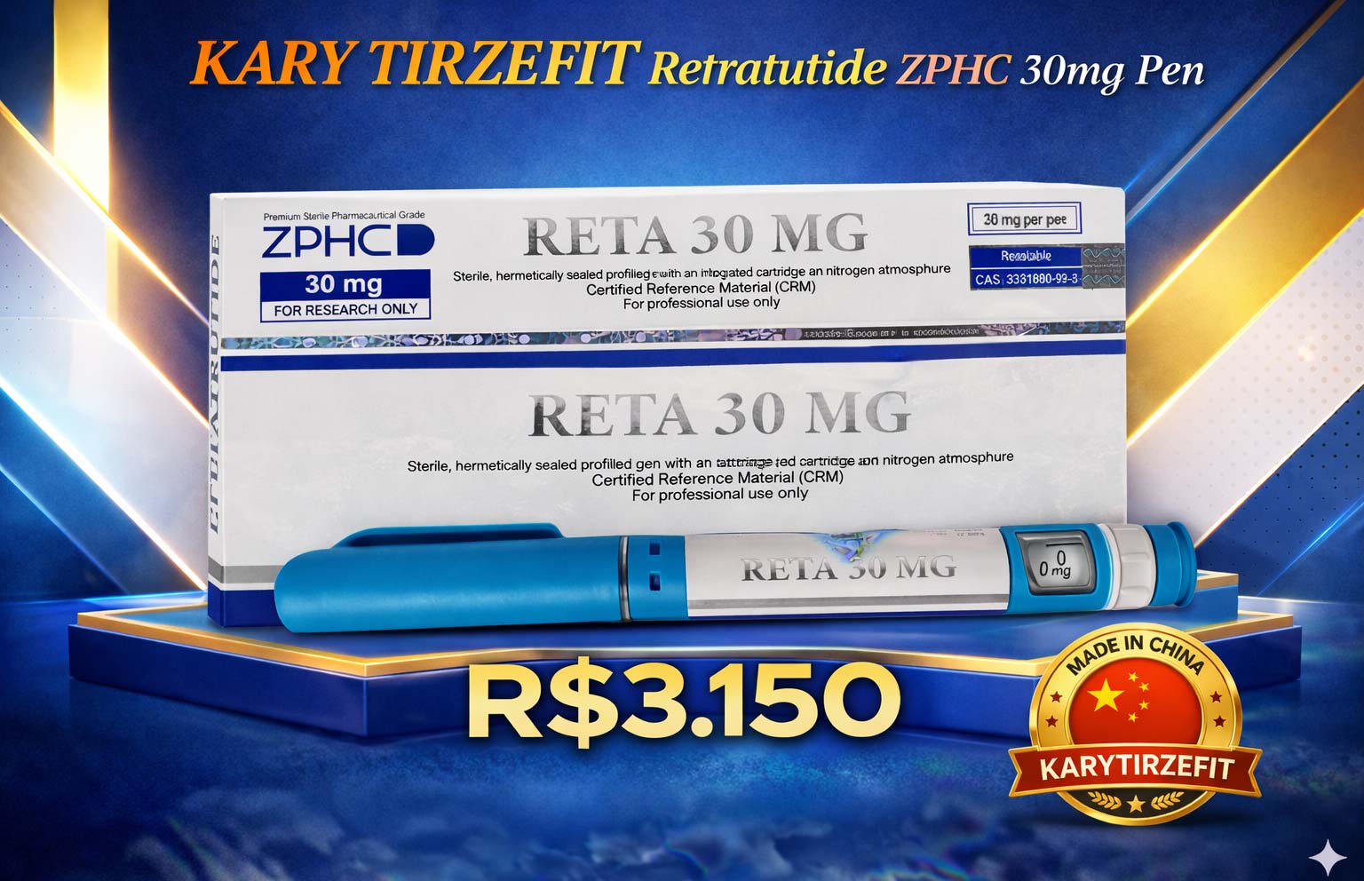 ZPHC Retratutide 30mg Solucao Injetavel KwikPen (Importada Retratutida)