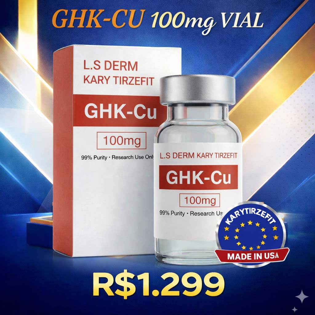GHK-CU 100mg Peptídeo para Tratamento da Pele Elasticidade Colageno Rejuvenescimento LS Derm