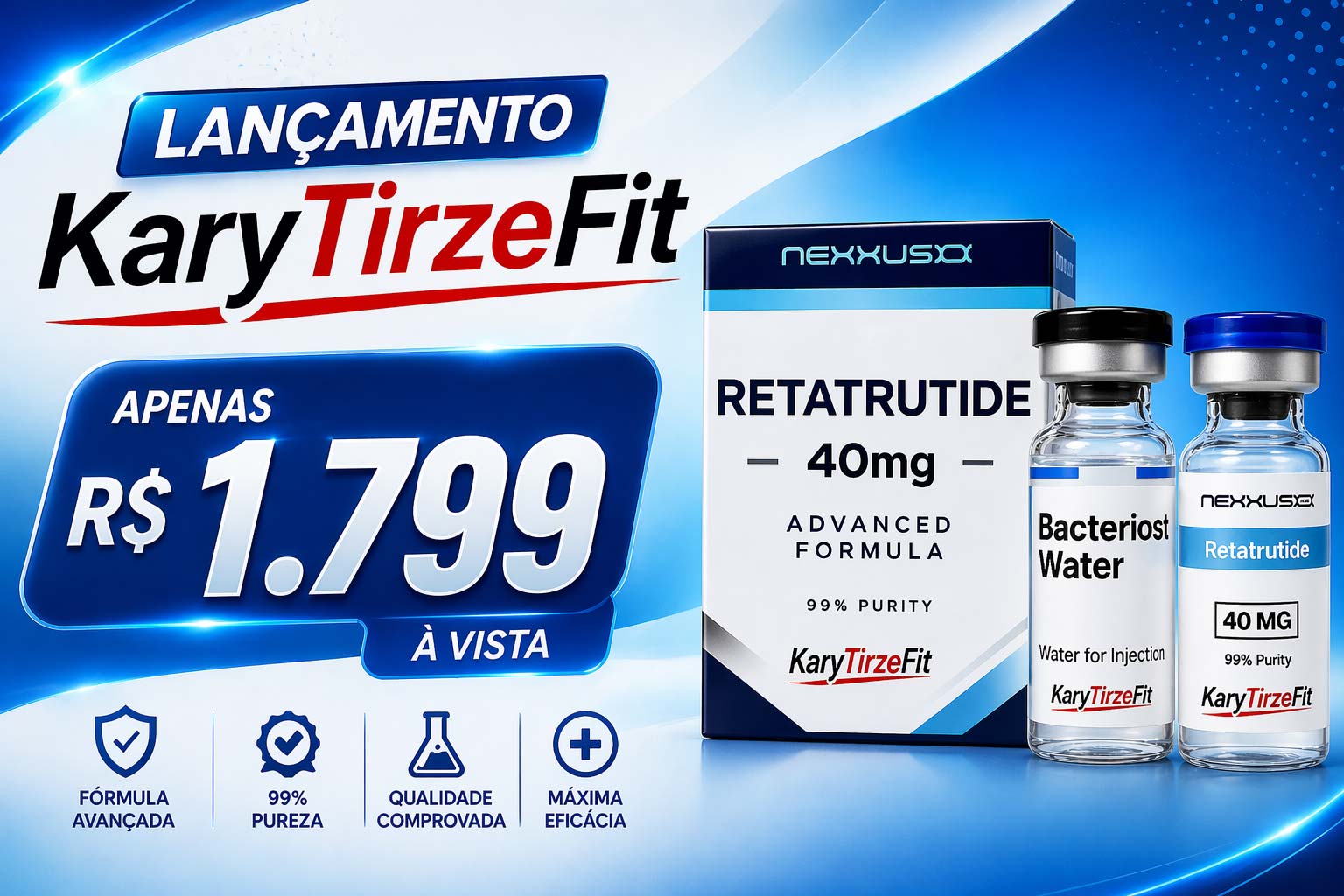Retatrutide Solucao Injetavel (Importada Retatrutida) GLP 3 Nexus 40mg