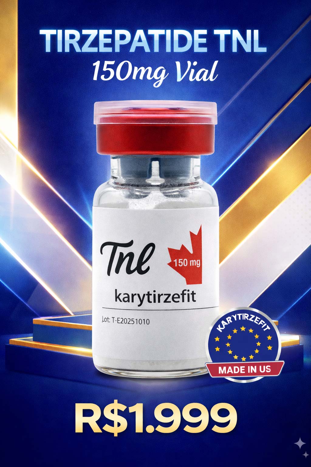 Tirzepatida Injection (Tirzepatide) Peptideo para Emagrecimento GLP2 TNL 150mg