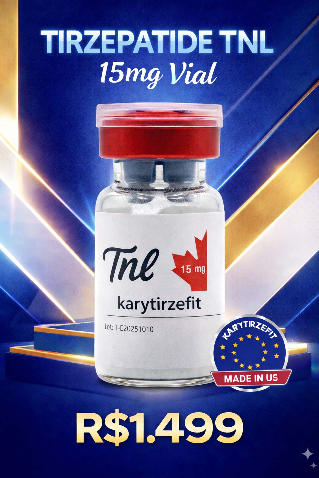 Tirzepatida Injection (Tirzepatide) Peptideo para Emagrecimento GLP2 TNL 15mg