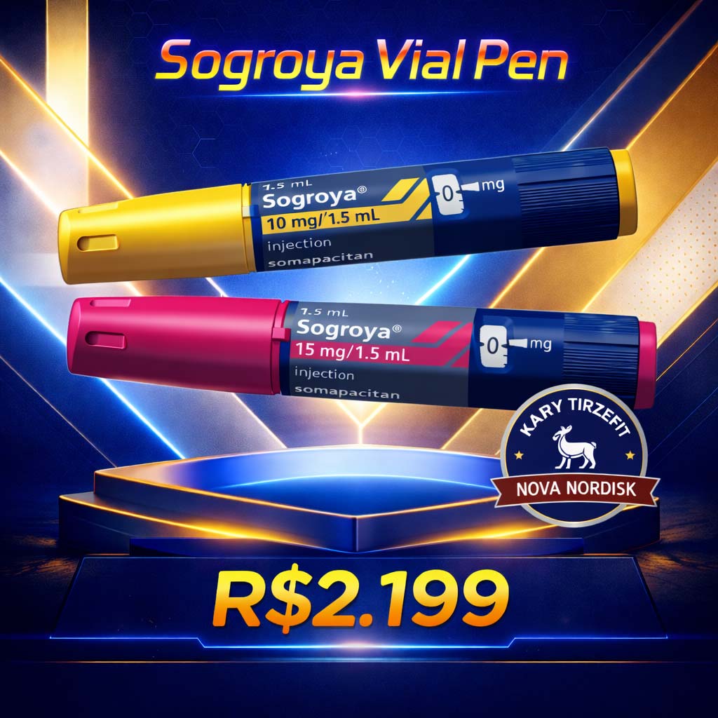 Sogroya GH 5mg (Somapacitana) Redução de Gordura, Recuperação Muscular e Sono