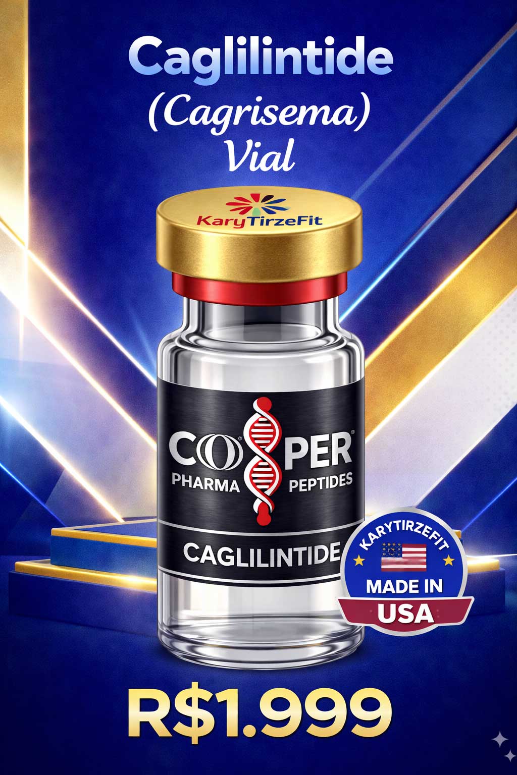 Cagrilintide CAGRISEMA (Cagrilintida) Peptídeo de Longa Duracao Emagrecimento Cooper