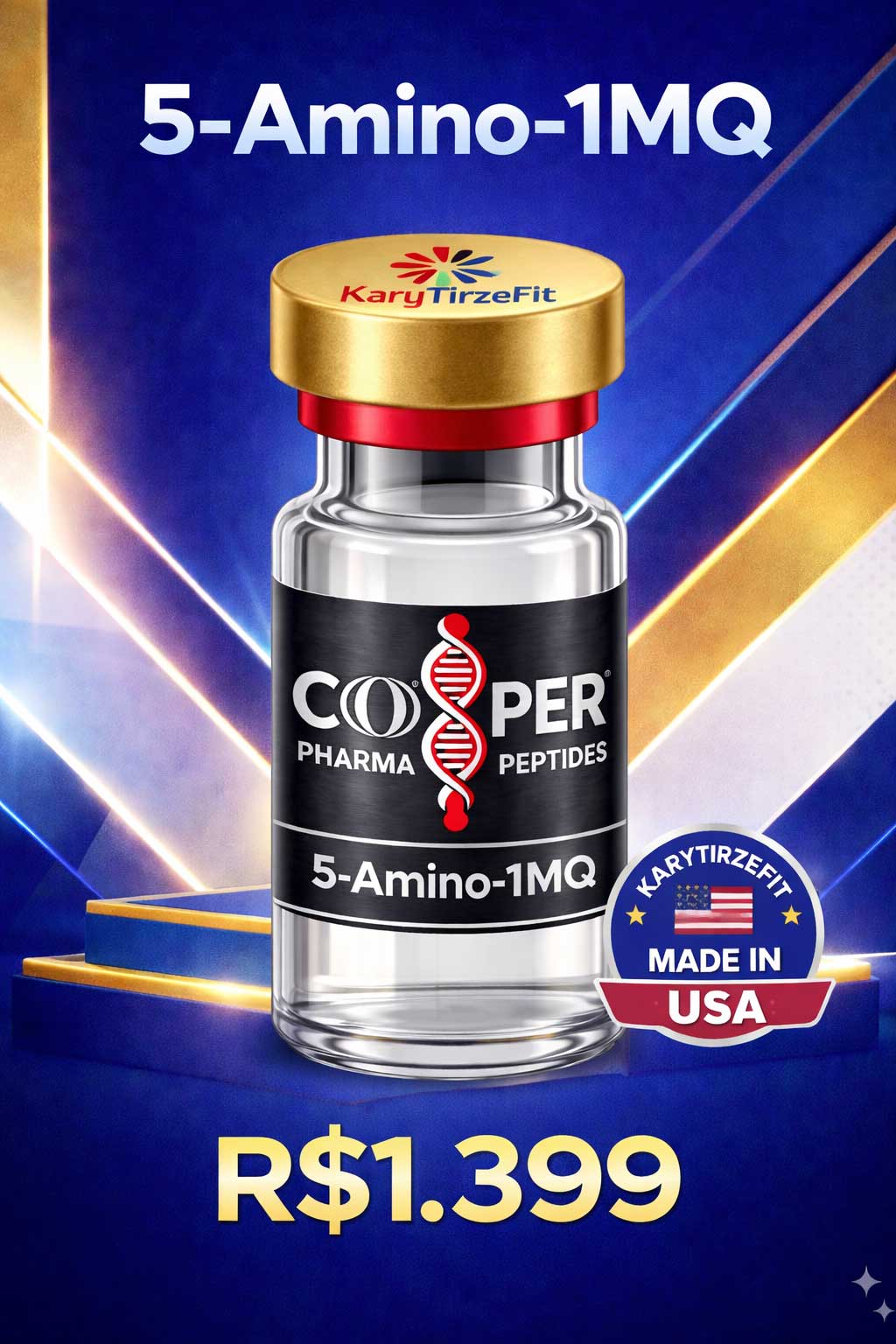 5-Amino-1MQ Peptideo para Emagrecimento Metabolismo e Lipogenese Copper 10mg
