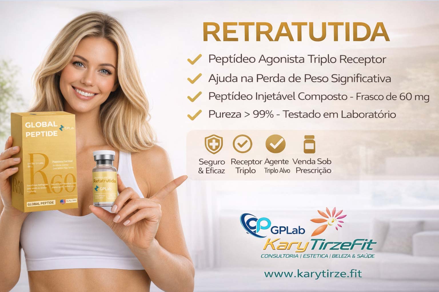 GpLAb Retratutide 60mg Solucao Injetavel (Importada Retratutida)