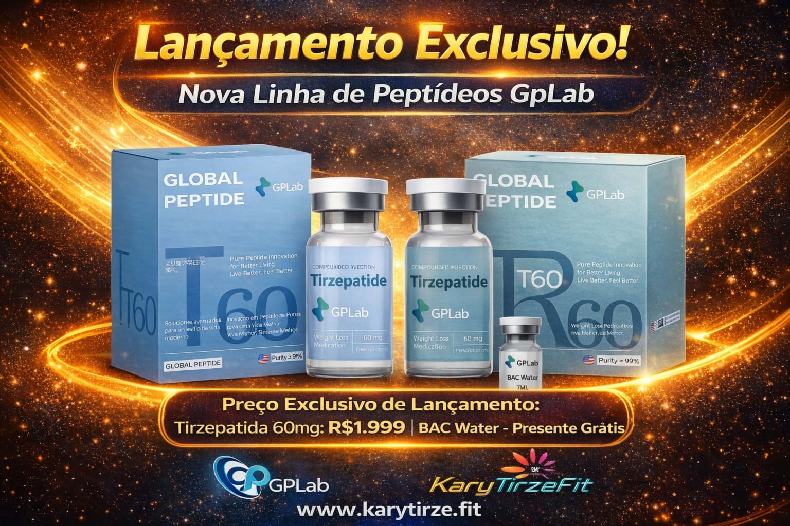 GpLab Tirzepatide (Tirzepatida) 60mg Solucao Injetavel (Importada)