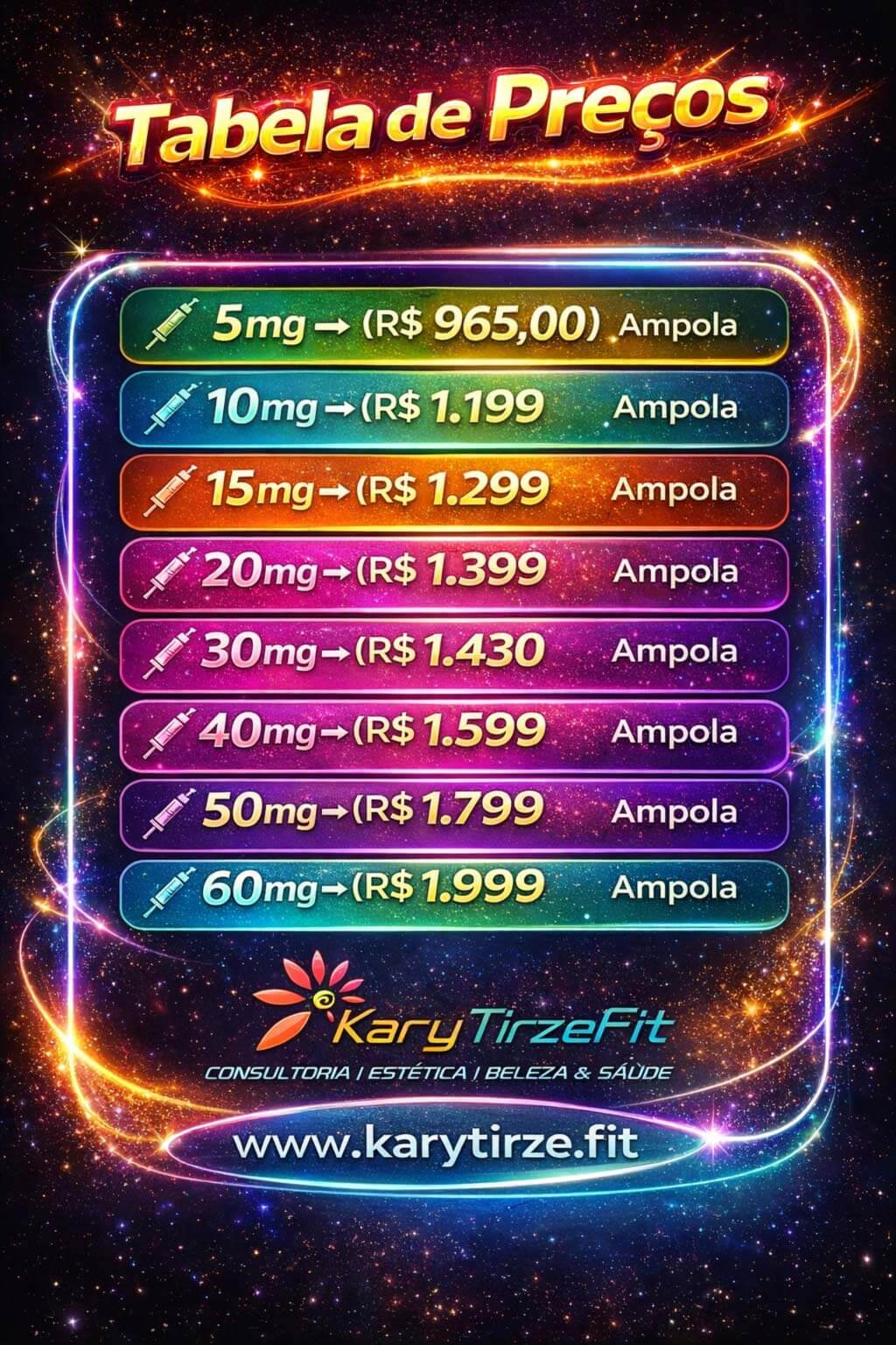 GpLab Tirzepatide (Tirzepatida) 60mg Solucao Injetavel (Importada)